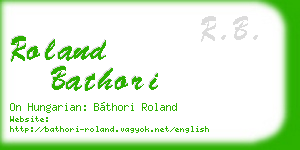 roland bathori business card